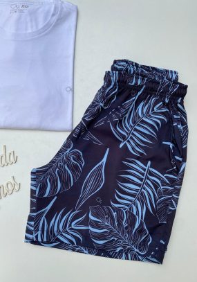 Bermuda masculina tactel boxer estampado ogochi, uma das opções de roupas masculinas na Fernanda Ramos Store.
