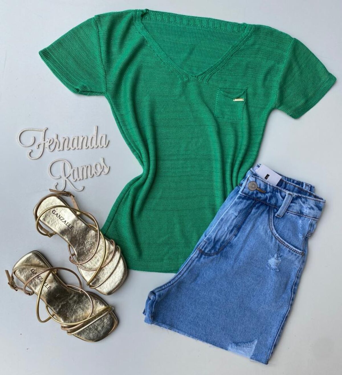 Blusa Mini Nervuras - Verde - DMartins Tricot