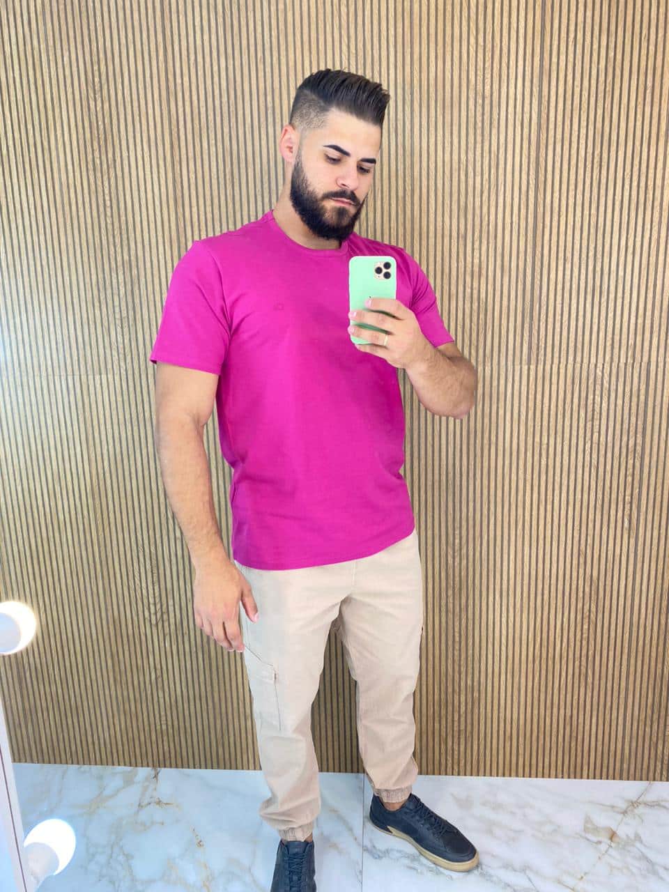 fernandaramosstore com br camiseta masculina ogochi basica slim fucsia 2434 1