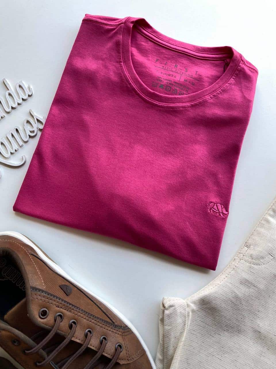 fernandaramosstore com br Camiseta Masculina Basic Ocass Pink 1