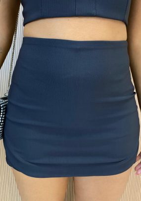 Short Saia Feminino Maitê Poliamida Preto Fernanda Ramos Store