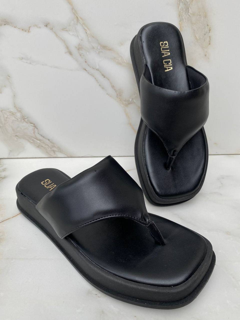 fernandaramosstore com br Sandália Feminina Cecilia Soft Flatform Preta1