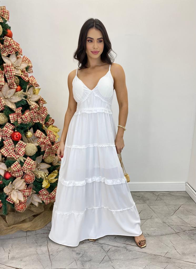 fernandaramosstore com br Vestido Longo Fernanda com Bojo e Amarração nas Alças Branco1